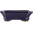 Rechthoekige blauwe bonsaipot van Hattori - 140 x 107 x 45 mm