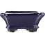 Rechthoekige blauwe bonsaipot van Hattori - 140 x 107 x 45 mm