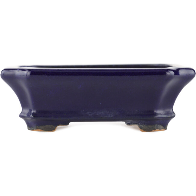 Vaso bonsai rettangolare blu di Hattori - 140 x 107 x 45 mm