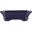 Rechthoekige blauwe bonsaipot van Hattori - 140 x 107 x 45 mm
