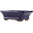 Rectangular blue bonsai pot by Hattori - 140 x 107 x 45 mm