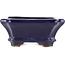 Pot à bonsaï rectangulaire bleu par Hattori - 140 x 107 x 45 mm