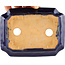 Pot à bonsaï rectangulaire bleu par Hattori - 140 x 107 x 45 mm