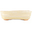 Oval white bonsai pot by Hattori - 161 x 117 x 43 mm