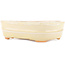 Oval white bonsai pot by Hattori - 161 x 117 x 43 mm