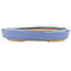 Oval blue bonsai pot by Hattori - 165 x 127 x 25 mm
