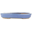 Oval blue bonsai pot by Hattori - 165 x 127 x 25 mm