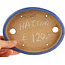 Oval blue bonsai pot by Hattori - 165 x 127 x 25 mm