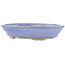 Oval blue bonsai pot by Hattori - 166 x 127 x 33 mm