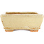 Rechthoekige gebroken witte bonsaipot van Hattori - 135 x 93 x 37 mm