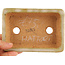 Rectangular off-white bonsai pot by Hattori - 135 x 93 x 37 mm