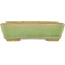 Pot à bonsaï rectangulaire vert craquelé par Hattori - 130 x 90 x 36 mm