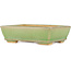 Rectangular green craquelé bonsai pot by Hattori - 130 x 90 x 36 mm