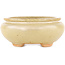 Ovale gebroken witte bonsaipot van Hattori - 116 x 101 x 47 mm