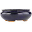 Pot à bonsaï ovale bleu par Hattori - 120 x 102 x 45 mm