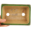 Pot à bonsaï rectangulaire vert craquelé par Hattori - 130 x 90 x 36 mm