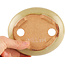 Ovale gebroken witte bonsaipot van Hattori - 116 x 101 x 47 mm