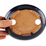 Oval blue bonsai pot by Hattori - 120 x 102 x 45 mm