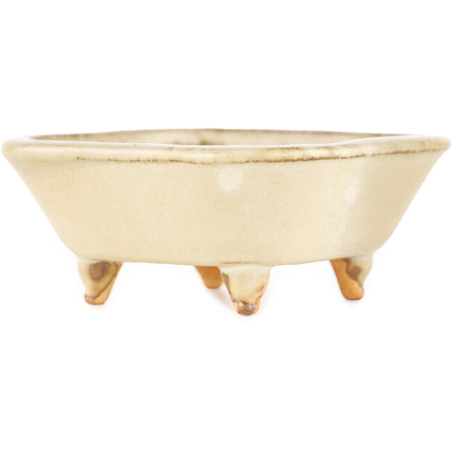 Vaso bonsai quadrato bianco di Hattori - 102 x 104 x 45 mm