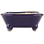 Vierkante blauwe bonsai pot van Hattori - 104 x 103 x 40 mm