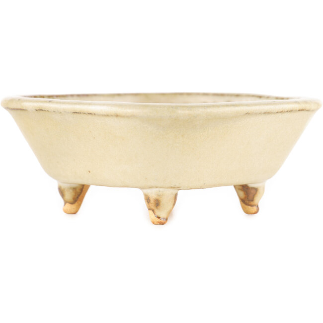 Vaso bonsai quadrato bianco di Hattori - 102 x 104 x 45 mm