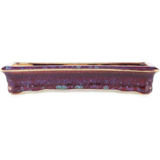 Rectangular multicolor red bonsai pot by Biko - 152 x 75 x 27 mm