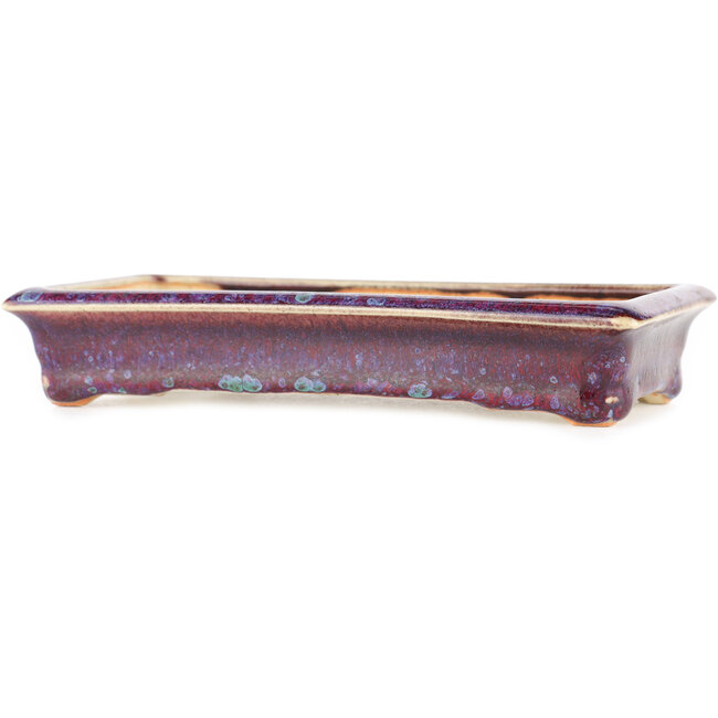 Rechteckiger mehrfarbiger roter Bonsaitopf von Biko - 152 x 75 x 27 mm