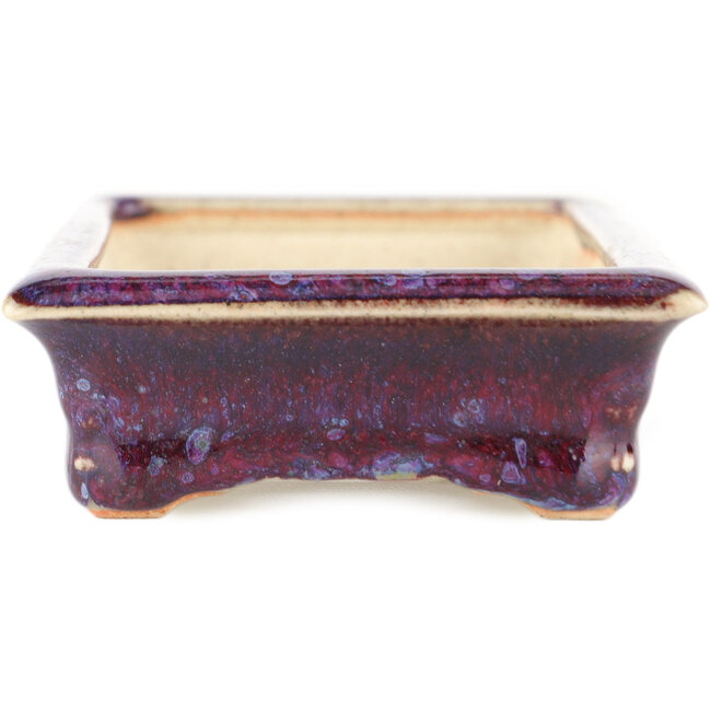 Pot à bonsaï rectangulaire multicolore rouge de Biko - 152 x 75 x 27 mm