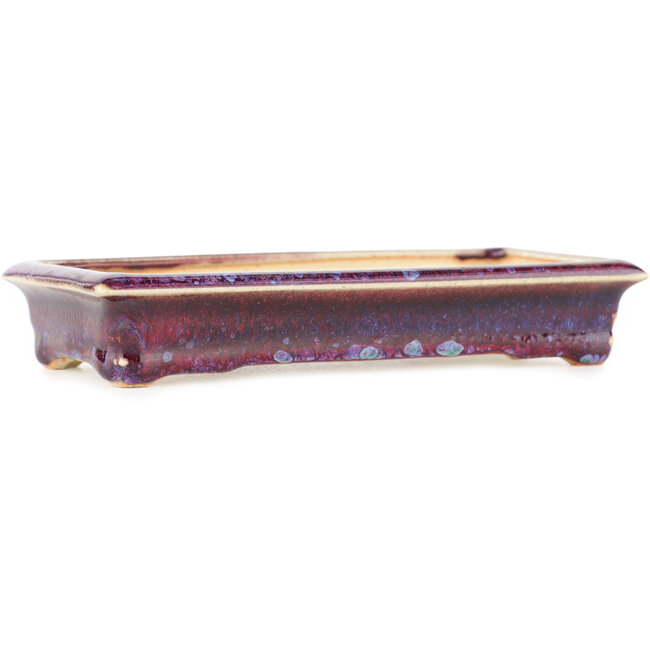 Rectangular multicolor red bonsai pot by Biko - 152 x 75 x 27 mm