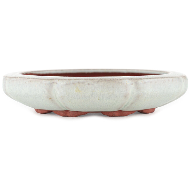 Pot à bonsaï rond bleu par Eime Yozan - 154 x 154 x 32 mm