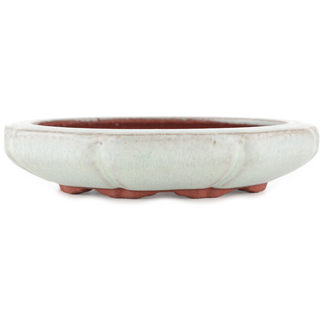 Runder blauer Bonsai-Topf von Eime Yozan - 154 x 154 x 32 mm