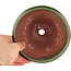 Round green bonsai pot by Eime Yozan - 130 x 130 x 55 mm
