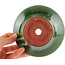 Ronde groene bonsaipot van Eime Yozan - 130 x 130 x 55 mm
