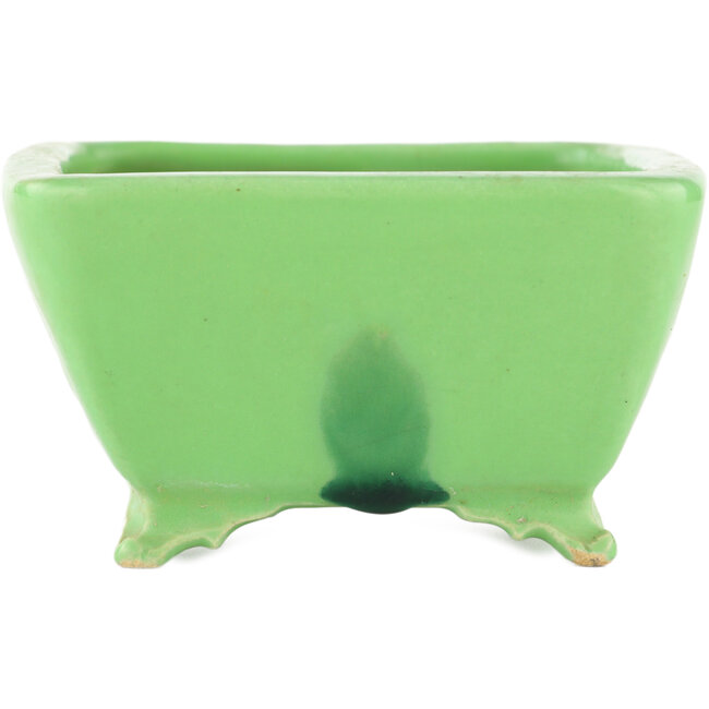 Pot à bonsaï carré vert de Seizan - 99 x 97 x 55 mm
