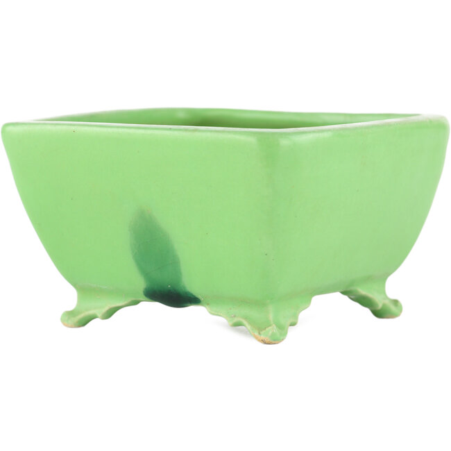 Vierkante groene bonsaipot van Seizan - 99 x 97 x 55 mm