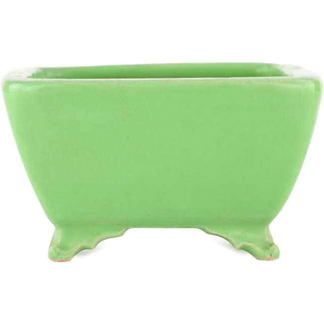 Maceta cuadrada verde para bonsái de Seizan - 99 x 97 x 55 mm