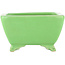 Pot à bonsaï carré vert de Seizan - 99 x 97 x 55 mm