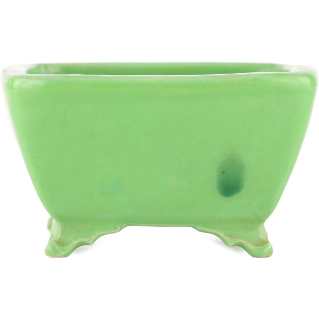 Vierkante groene bonsaipot van Seizan - 99 x 97 x 55 mm