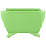 Pot à bonsaï carré jaune de Seizan - 103 x 104 x 57 mm