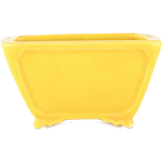 Pot à bonsaï carré vert de Seizan - 100 x 97 x 55 mm