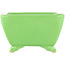 Pot à bonsaï carré jaune de Seizan - 103 x 104 x 57 mm