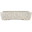 Pot à bonsaï rectangulaire blanc craquelé de Seiko - 122 x 92 x 30 mm