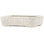 Maceta rectangular para bonsái con efecto craquelado blanco de Seiko - 122 x 92 x 30 mm