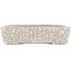 Pot à bonsaï rectangulaire blanc craquelé de Seiko - 122 x 92 x 30 mm