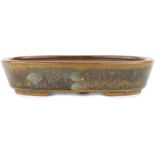Pot à bonsaï ovale vert de Seiko - 118 x 98 x 26 mm