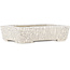 Rectangular white craquelé bonsai pot by Seiko - 122 x 92 x 30 mm