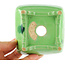 Pot à bonsaï carré vert de Seizan - 99 x 97 x 55 mm