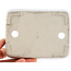 Maceta rectangular para bonsái con efecto craquelado blanco de Seiko - 122 x 92 x 30 mm