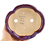 Pot à bonsaï multicolore violet et bleu Mokko par Keiun Fukuda - 176 x 157 x 57 mm