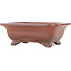 Rectangular unglazed bonsai pot by Gyouzan - 174 x 136 x 62 mm